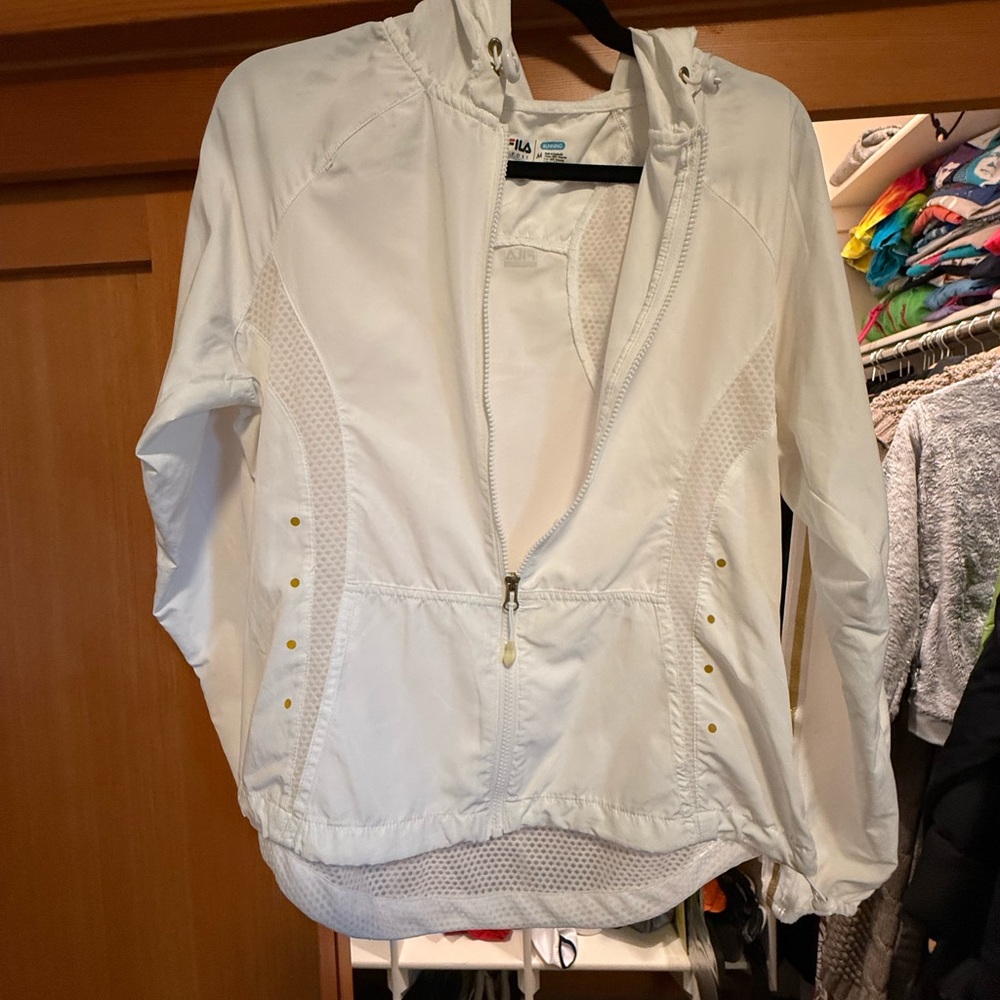 Fila White Running Jacket